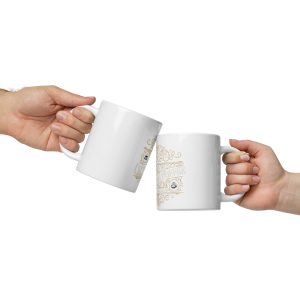 White glossy mug